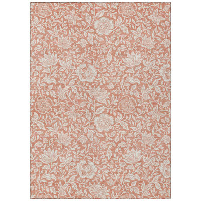 Machine Washable Indoor/Outdoor Chantille ACN2572 Floral Rug