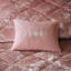 Lit simple / simple en velours TG - rosé, diamant, avec coussin pour le lavage et le repassage de l'édredon Gallop Blush, repassage facile