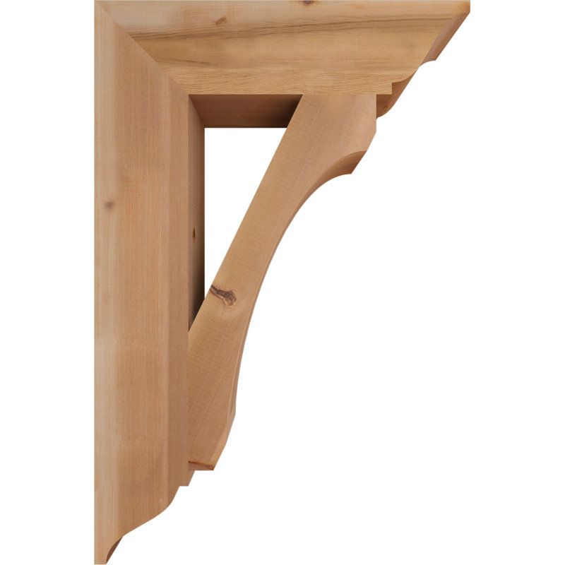 Support en bois rustique traditionnel BKTLEC01, Cèdre rouge de l'Ouest (lisse), H 36 po x l 5,5 po x P 24 po