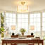 Hassler 19'' 4 - Light Natural Rope/Patinaed Brass Finish Fandelier with Remote Control