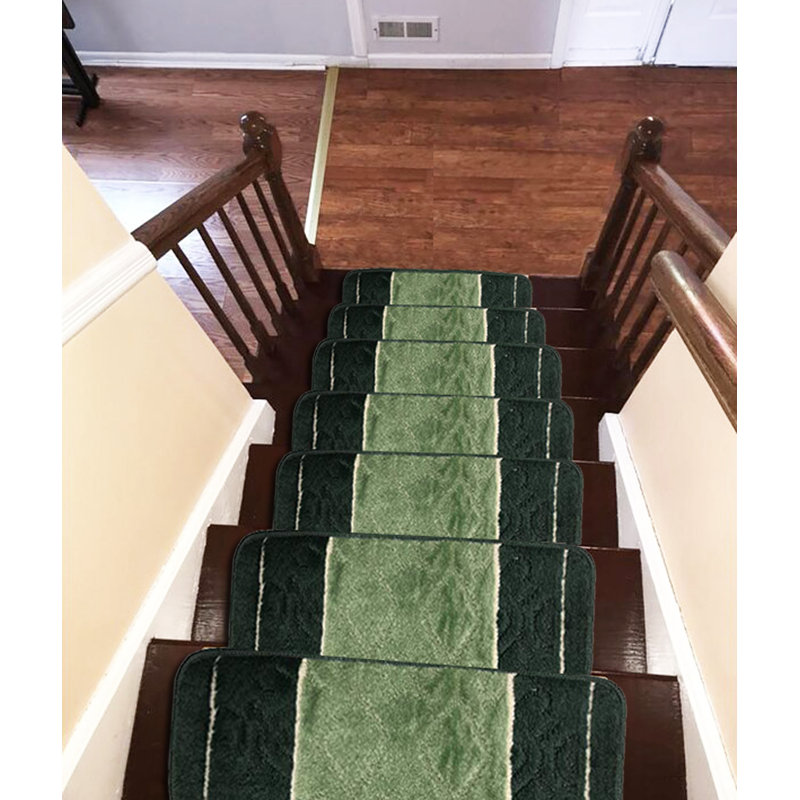 Tapis d'escalier en caoutchouc Karlstad, Vert