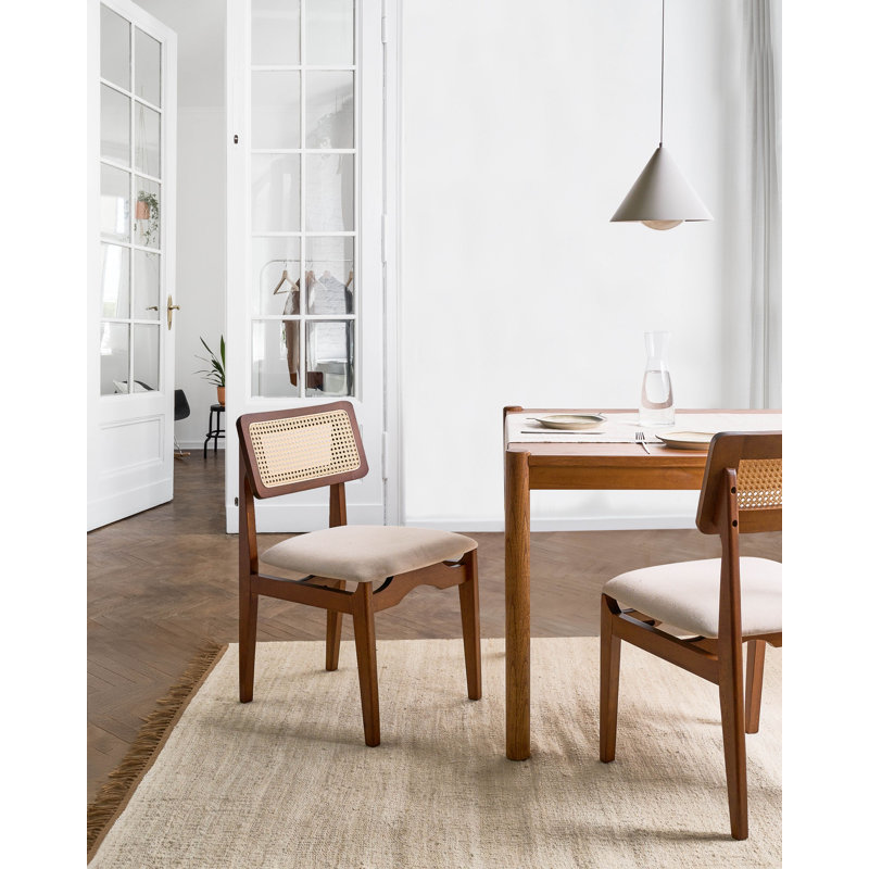 47cm H Fabric Upholstered Side Chair, Brown