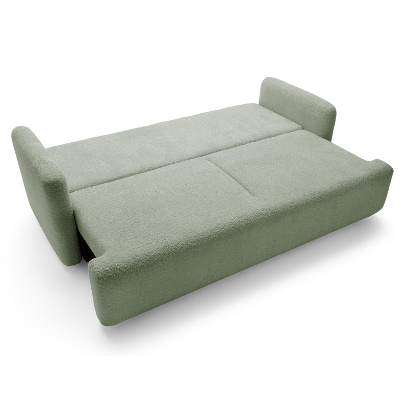 Beilul 3 Seater Fabric Sleeper, Sage Green
