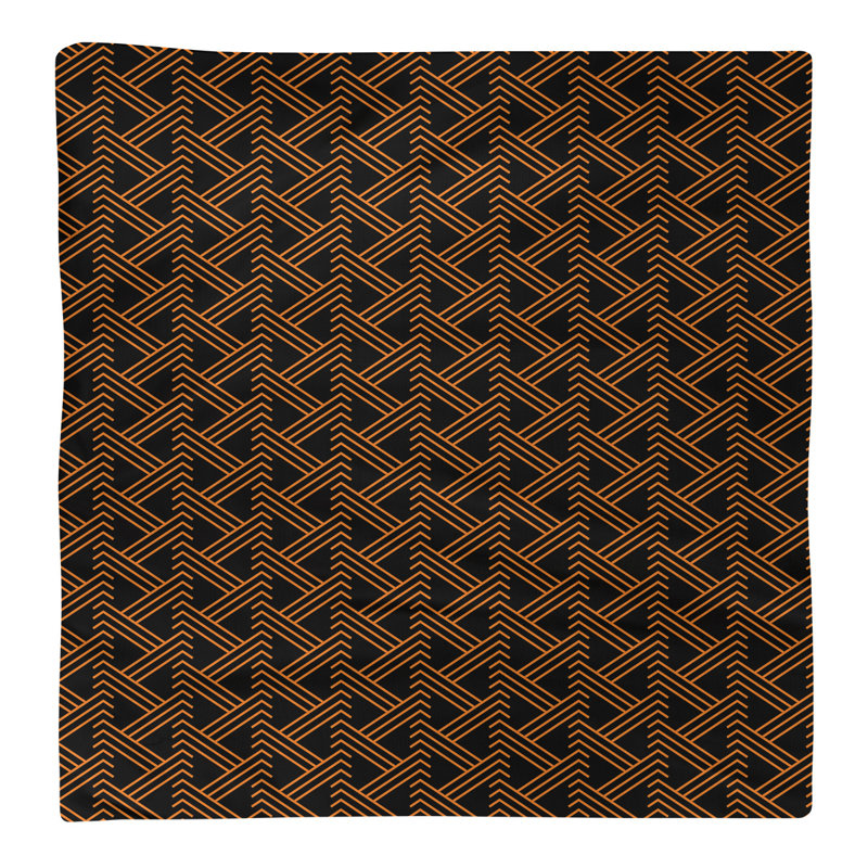 Serviette zag zigst hol, 10 po x 10 po, Brun / Noir, Coton