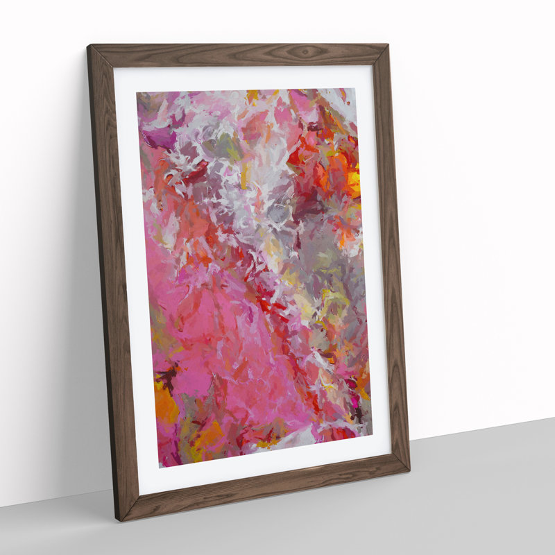 Beautiful Creations Abstract - Single Picture Frame Painting, 46cm H x 34cm W x 2cm D, Brown Framed