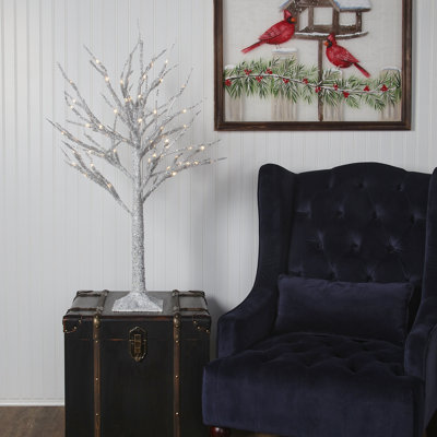 36" Metallic LED Winter Tree with Remote