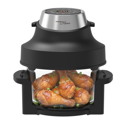Friteuse à air tactile 4 en 1 Magnavox, 4,5 pte Et 3,2 pte Bols en verre, Max Crisp, Bake, Air Fry & Recrisp
