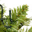 Ensemble d'arbre de Noël artificiel pré-éclairé 4 pièces, guirlande, couronne et ensemble de 2 arbres d'entrée 3 pi avec lumières DEL, arbre de Noël