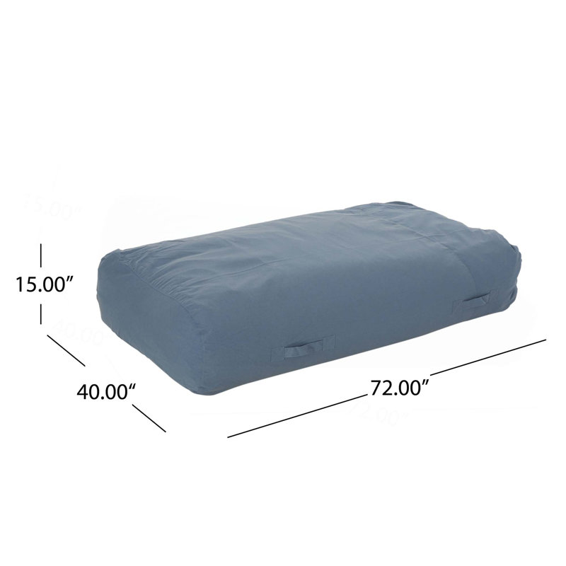 Fauteuil à billes résistant à l'eau, Tissu imperméable bleu uni