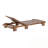 Lounge Chaise Set With Headrest and Retractable Side Tray-1009042208