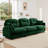 Three-Seate Modular Sectional Couch,Soft Chenille Fabric High-Density Foam,Tufted Cushion Backrest Design Ergonomic Design,Elegant Armrests,High Quality Wooden Base,Fits Bedrooms Living Rooms,Green