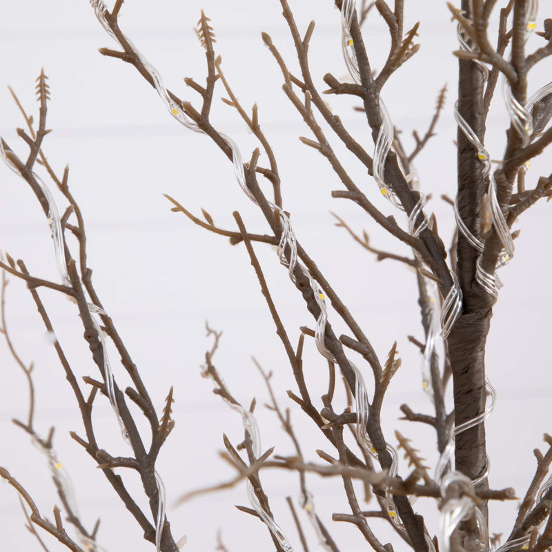 4ft. Pre-Lit Artificial Twig Tree with 240 Warm White LED Lights