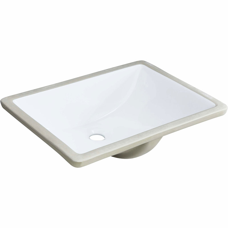 Lavabo de salle de bain en céramique - blanc, trop-plein, insonorisation, chaleur, teinture et égratignure - sans trou de robinet, lavabo émergent perçu