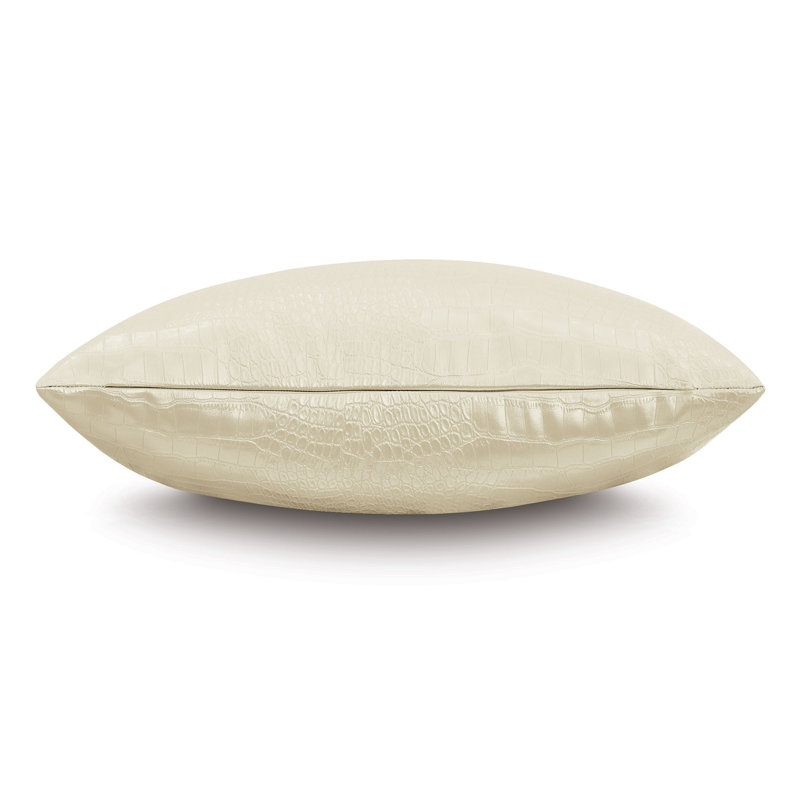 Tegu Lumbar Pillow Cover & Insert, 11"H x 21"W, Pearl
