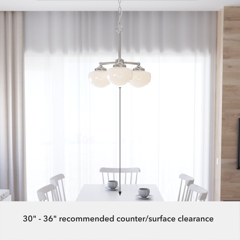 Hunter Saddle Creek 3 Light Convertible Chandelier Ceiling Light Fixture