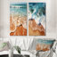 Vue tropicale de plage tropicale I - ensemble de 2 reproductions d'art sur la plage côtière
