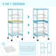Cage à oiseaux Pawhut Largeur pour envergure, volière d'oiseaux d'intérieur avec conception à portes multiples, convient pour un canari, pinson, conure, 55 po, bleu clair