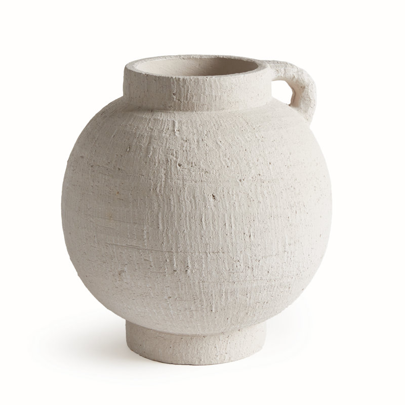 Gianna Handmade Terracotta Table Vase, 12" H x 11.25" W x 11.25" D