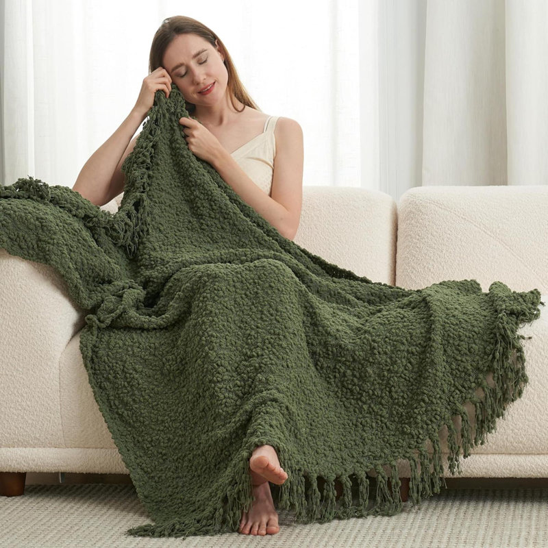 Jeté Knit, Vert foncé