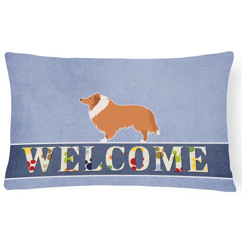  Coussin Collie Welcome