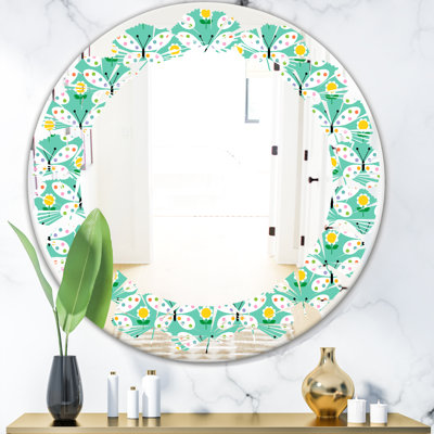 Miroir mural sans cadre papillons i maison american