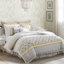 Couette jaune King - Décoration de chambre shabby chic en coton 9 pièces avec taies d'oreiller européennes et coussins décoratifs