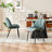 Mackensie Upholstered Dining Chairs Faux Leather Kitchen Chairs with Metal Legs-2099030740