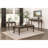 Cocktail Table with Marble Top and Cherry Finish, 51-Inch Rectangular, Classic Brown