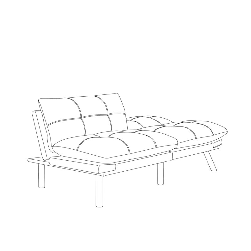 Lit moderne en pin blanc, réglable, format simple - Idéal pour les petits appartements, avec accoudoirs, rembourrage en mousse, supporte jusqu'à 363 kg.