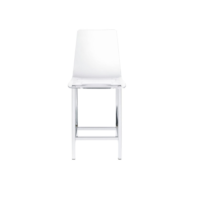 Clear Acrylic and Metal Glam Bar Stools, 30'' Set
