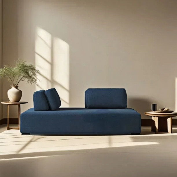 Chaise longue décontractée créative, minimaliste et moderne, Orienté à gauche (vu de face), Bleu très foncé