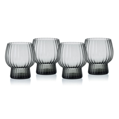 Mikasa Phoebe Optic Double Old Fashioned Glasses, Set Of 4, 14 Ounce