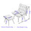Caernarfon Upholstered Slipper Chair with Footstool-206872540
