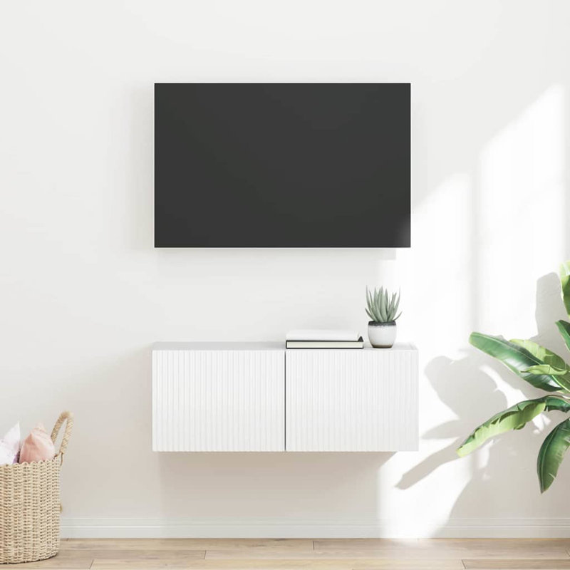 Unfinished TV Stand, Gloss White, 29.5cm H x 78.5cm L x 31cm W