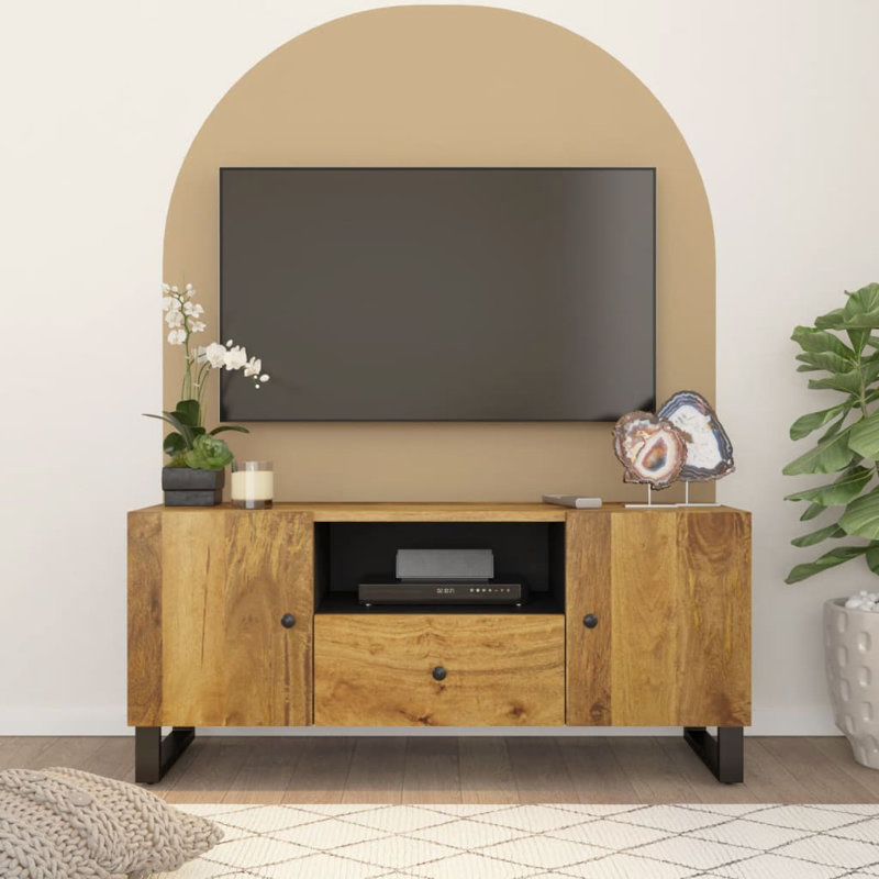 Gracela Unfinished TV Stand for TVs up to 43", Brown