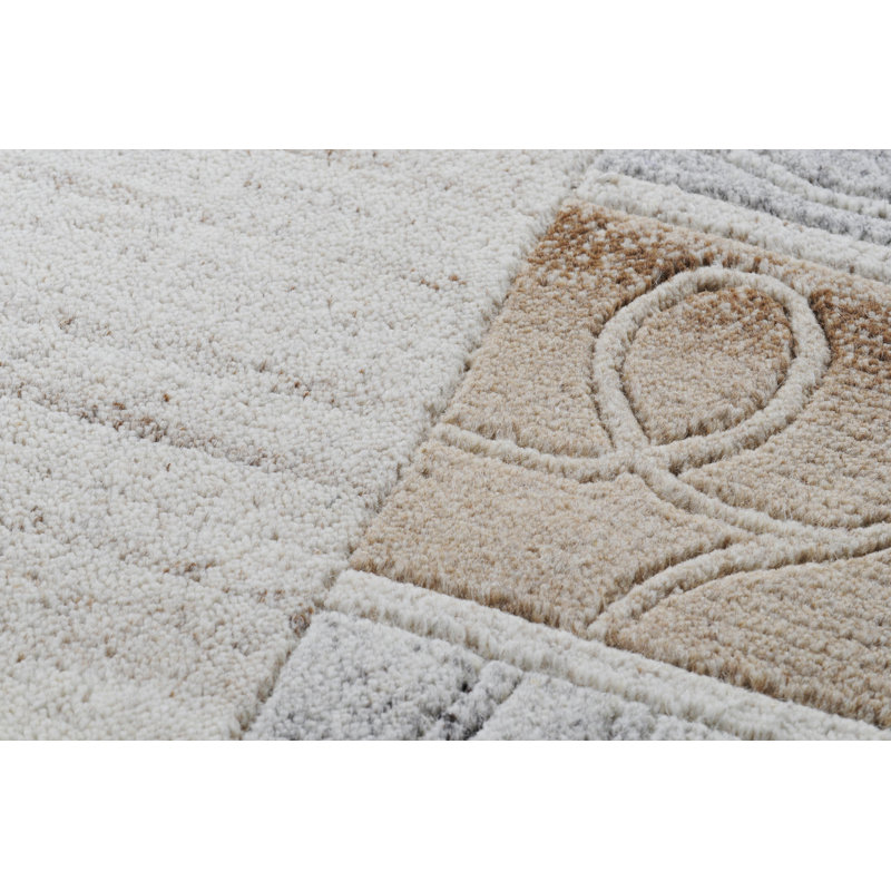 Brocadero Abstract Wool Hand Woven Area Rug, Runner 70 x 620cm