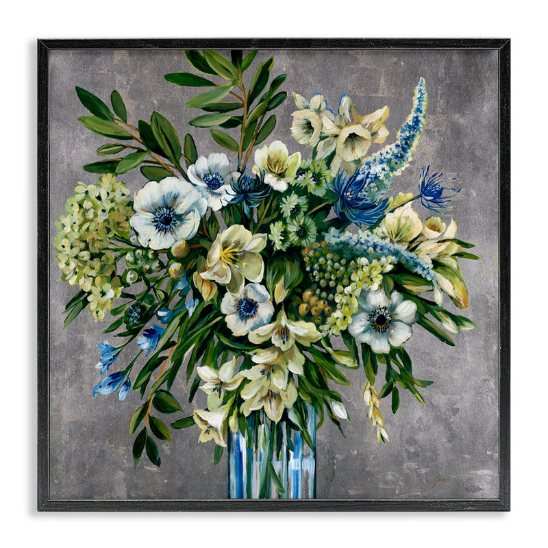 Art traditionnel, estampe numérique encadrée par Liz Jardine, H 17 po x l 17 po, Giclée encadrée noir minuit