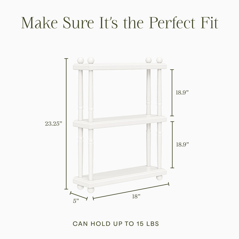 Liberty Tiered Wall Shelf, Warm White