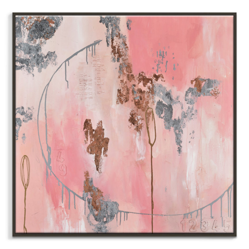 Julie Ahmad - Print on Canvas, 76cm H x 76cm W x 4cm D, Black Floater Frame