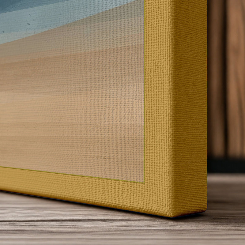Quiet Seaside Moment Coastal - Wrapped Canvas, Ochre Border, 24x16 - 61.0 x 40.6 cm