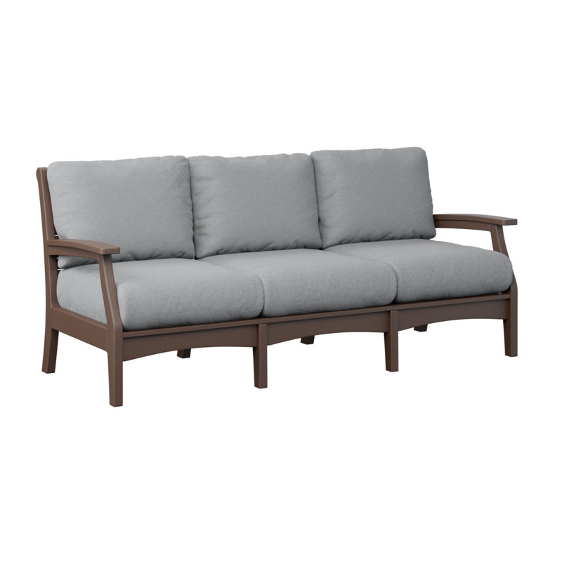 Classic Terrace Sofa And Cushions, Tropicana Taupe, Chocolate Brown