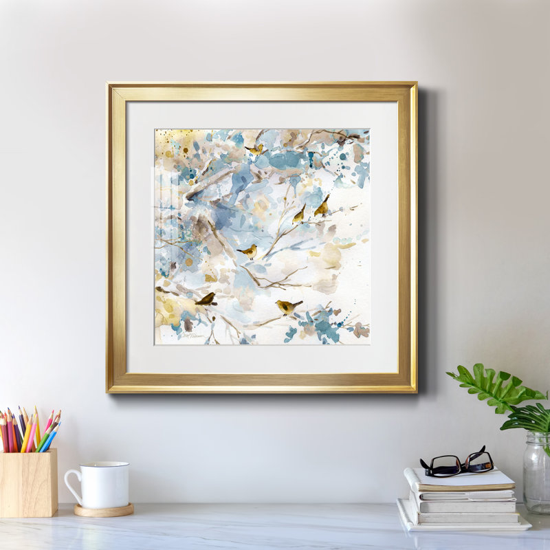 Lavande printanière I - reproduction d'art sur papier encadrée, H 17,5 po x l 17,5 po x P 1,5 po, Cadre doré
