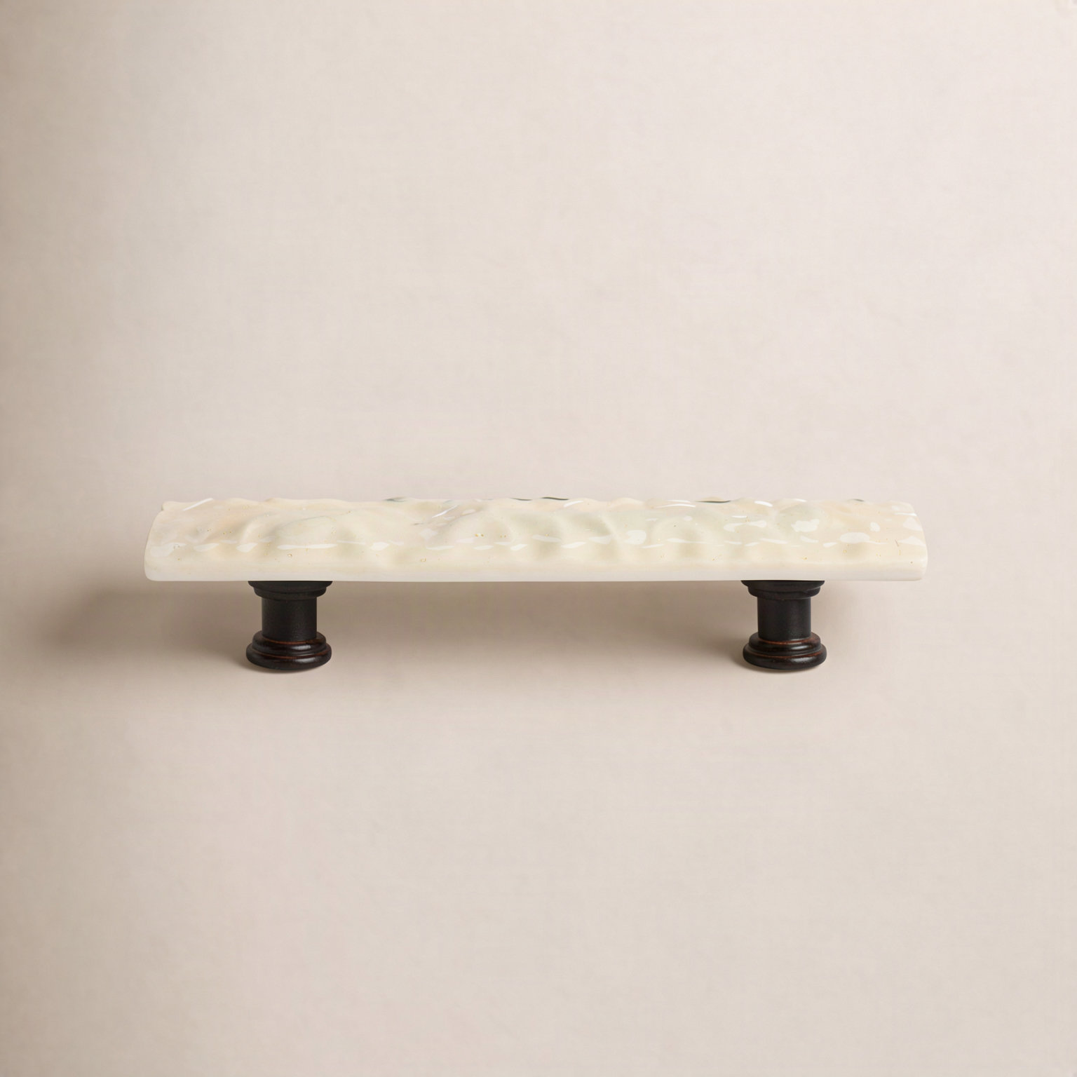 Skinny Glacier Bar Cabinet Pull, Pale Yellow, Oil Rubbed Bronze