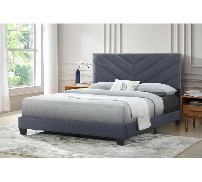 Jesten Upholstered Standard Bed, Queen, Blue