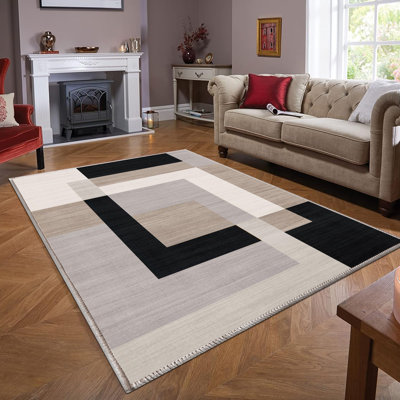 Bulerin Geometric Machine Tufted Area Rug