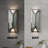 Faustine LED Flush Mounted Sconce Set of 2, Glam Mirror Lights