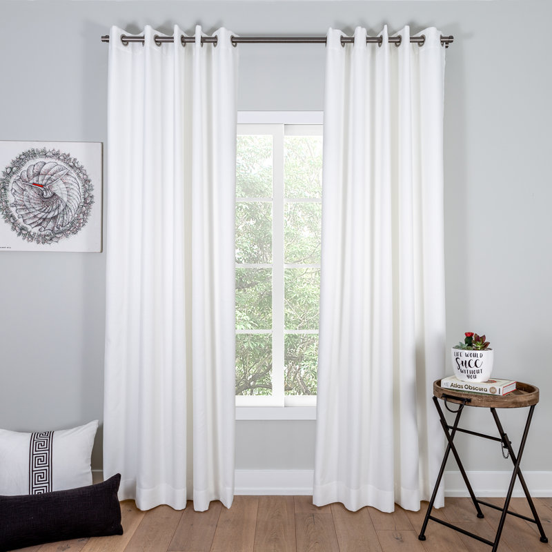 Paire semi-transparente Gaia, Blanc, L 60 po x L 100 po