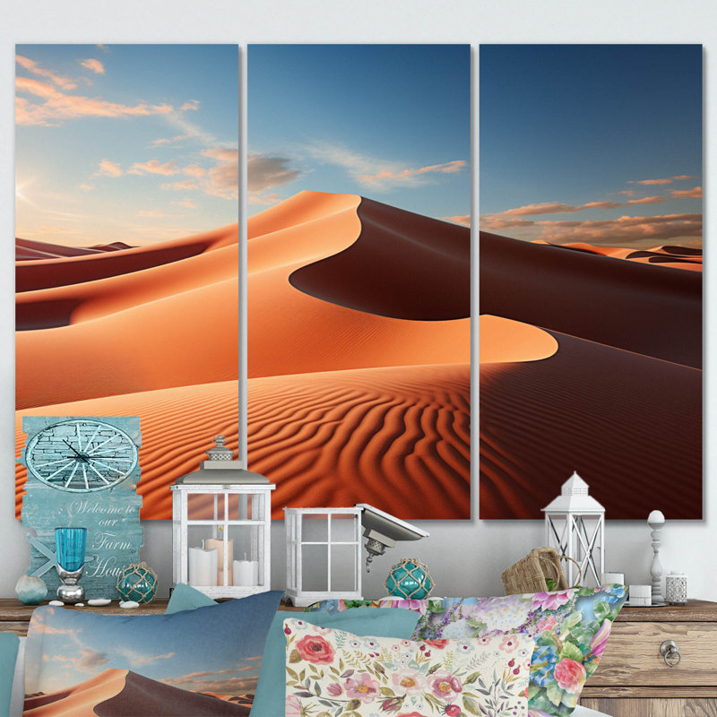 Désert The Vast Desert I - Ensemble de décorations murales en métal