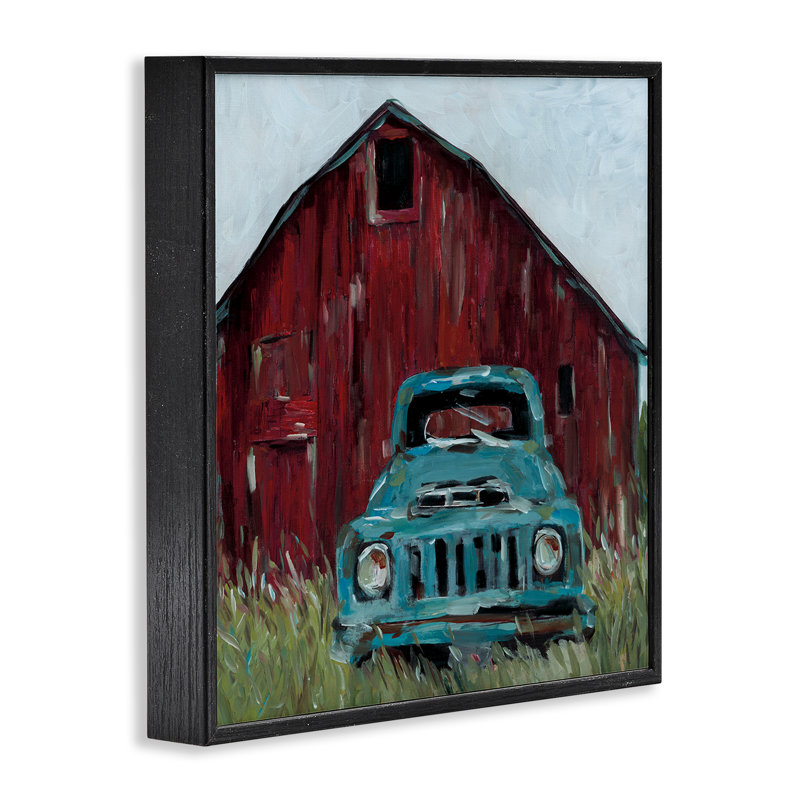 Camionnette encadrée, design par Wani Pasion, Giclée encadrée noir minuit, H 12 po x l 12 po