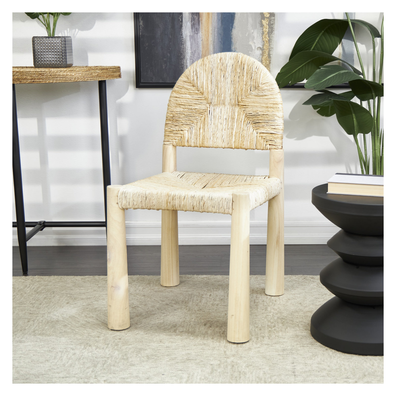 Jeane 17.5 inches Wide Side Chair, Cream